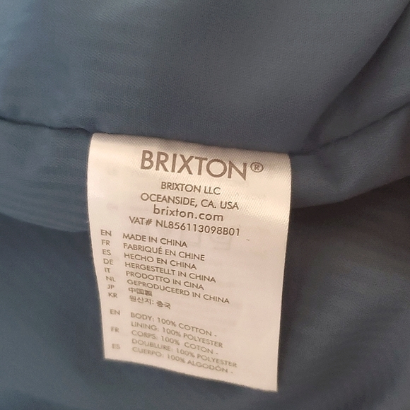 NWT New Brixton Utopia Zip Front Velvet Jacket in Sapphire Color Size Small - Picture 10 of 12